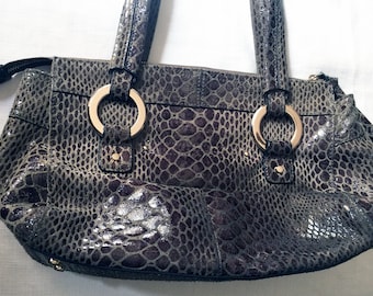 Reptile Purse, Alligator Purse, Animal Print Purse, Animal Print Bag, Reptile Bag, Animal Print Bag, Makowsky, Designer Bag, Alligator Bag