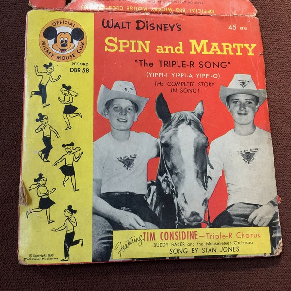 Disney Collectible, Disney Audio, Disney Record, Disney GIft, Electrical Parade, Cowboy Record, Child Cowboy, Disney Child GIft, Disneyland