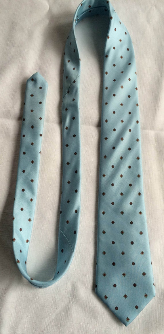 Polka Dot Tie, Blue Necktie, Light Blue Tie, Past… - image 2