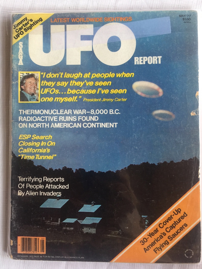 UFO Retro Magazine, 70s UFO Magazine, Bigfoot, Retro UFO, Ufo Magazine, Collectible Ufo, Ufo Gift, Ufo Research, Ufo Library, Ufo Book image 1