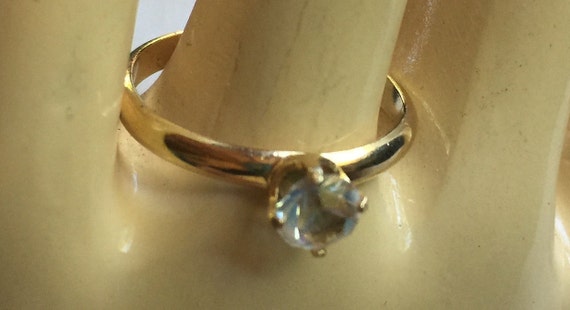 Clear Solitaire Ring,Clear Stone Ring,Minimal Cle… - image 4