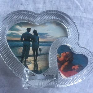 Double Picture Frame, Crystal Frame, Heart Frame, Romantic Frame, Wedding Photo Frame, Double Photo Frame, Double Frame, Mikasa Frame