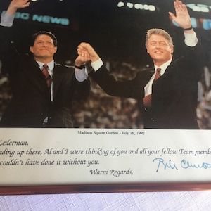 Bill Clinton, Al Gore, Autograph President, Autograph Clinton, Democrat Gift, President Photo, President Gift, Democrat Photo, Democrat