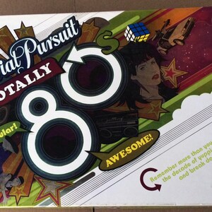 Trivial Pursuit, Family Board Game, 80s Trivia Game, Grown Up Game, Trivia Board Game, 80s Trivial, Adult Game, Board Game, Party Game