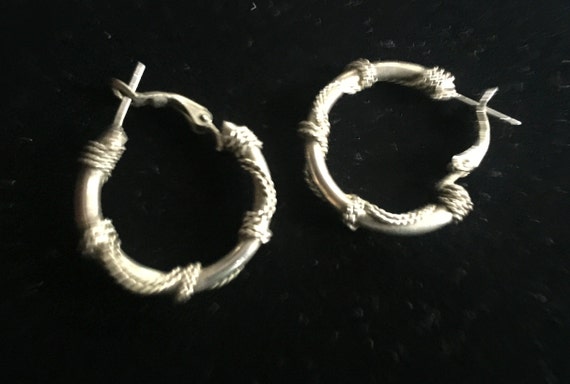Silver Hoop, Silver Hoop Earring, Boho Silver Hoop, Metal Rope Hoop, Silver Rope Hoop, Silver Rope Earring, Hippie Silver Hoop, Hippie Hoop