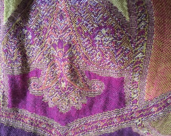 Lila Schal, Cranberry Schal, Wein Schal, Lila Print Schal, Lila Muster Schal, Magenta Schal, Magenta Print Schal, Lila Fransen Schal