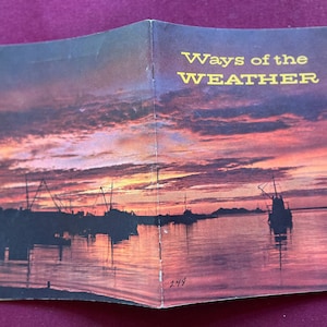 Weather Book, Climate Text, 60s Science Book, Retro Science Book, Science Textbook, Weather Collectible, Weather Gift, Climate Book, Science