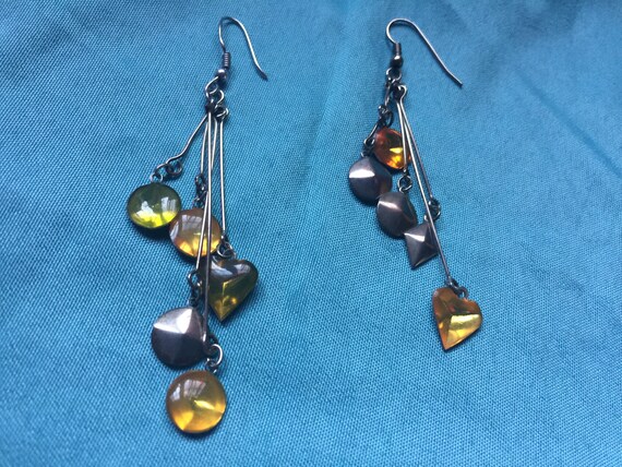 Dangle Earring, Drop Earring, 60s Dangle, Pastel … - image 6