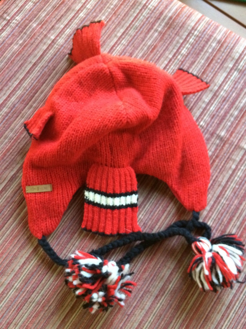 Fish Beanie Fish Hat Goldfish Hat Animal Hat Orange Knit Etsy