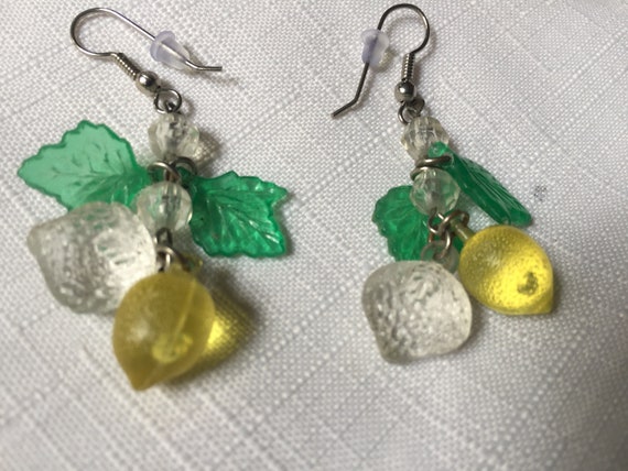 Lemon Earring, Lemon Dangle, Spring Dangle, Citru… - image 5