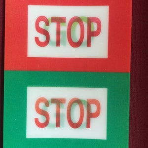 Stop or Go, Stop Go, Stop Go Postal, Stop Sign, Stop Go Card, Postal Lenticular, Tarjeta Lenticular, Postal 3D, Postal Alemana, Tarjeta 3D