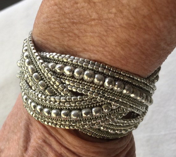 Silver Bracelet, Wedding Bracelet, Retro Silver B… - image 8