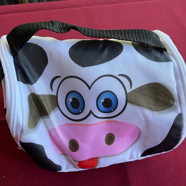Cow Lunchbox, Childs Lunchbag, Animal Lunchbox, Childs Lunchbox, Insulated Snack Bag, Cow Gift, Farm Lunchbag, Animal Lunchbag, Insulate Bag