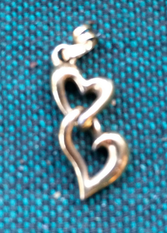 Heart Pendant, Two Heart Necklace,Double Heart Pen