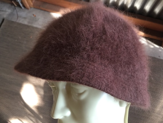 Brown Hat, Brown Cloche Hat, Angora Hat, Fuzzy Br… - image 2