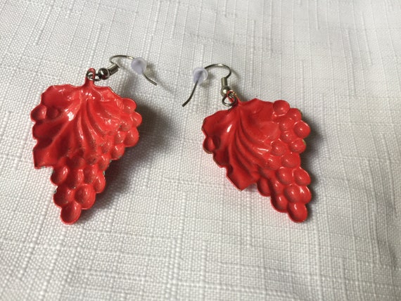 Red Earrings, Red Tassel Earring, Red Dangle Earr… - image 5
