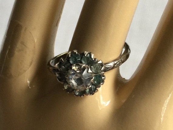 Uncas Silver Ring, Blue Stone Ring, Retro Blue Ri… - image 9