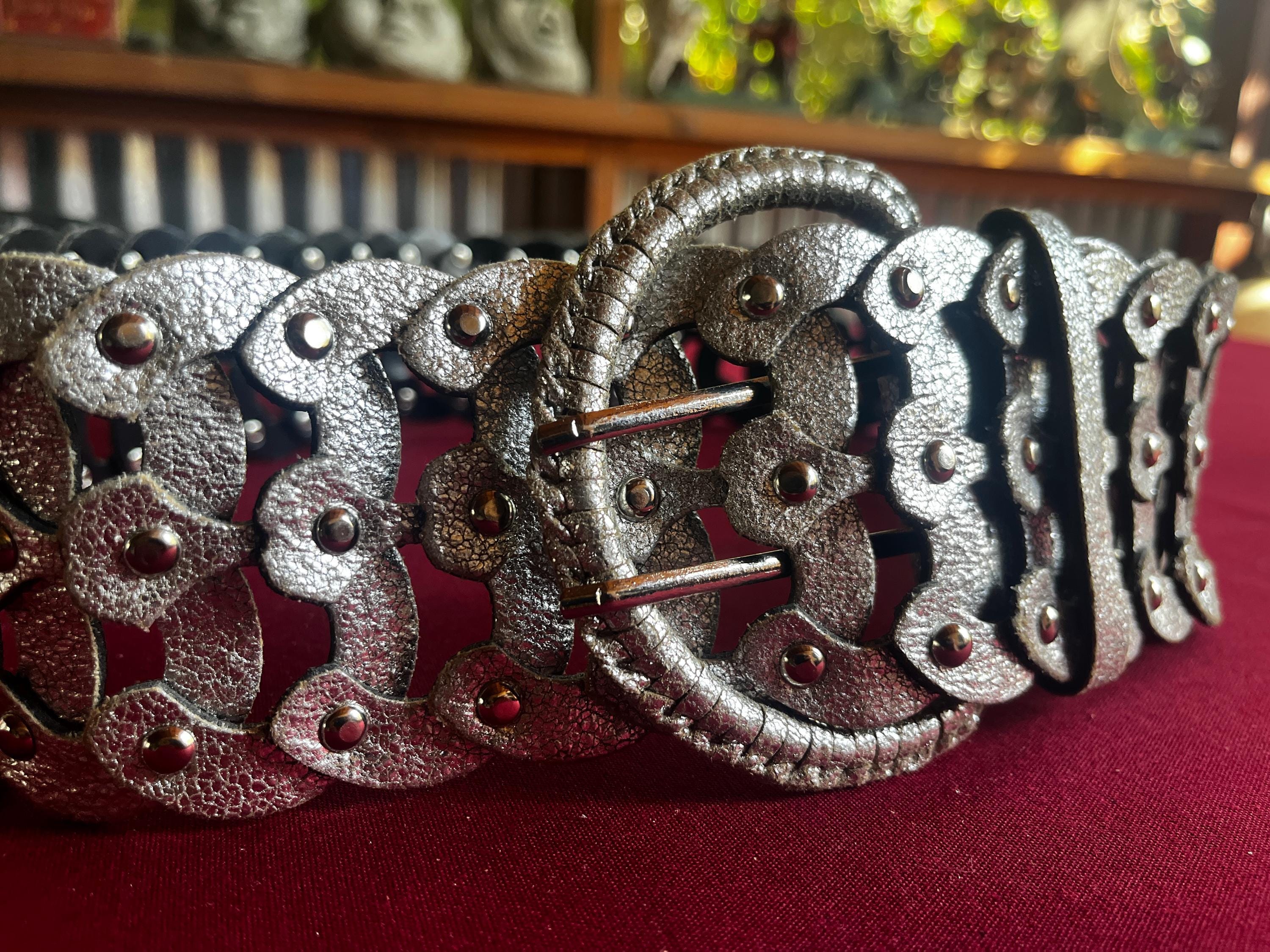 Brilliant silver woven metal belt xlarge Metal Woven Chain Belt Silver Size 37 | eBay main image 2