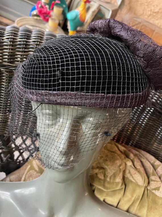 Ladies Hat, Designer Hat, 40s Hat, Italy Hat, Fea… - image 6