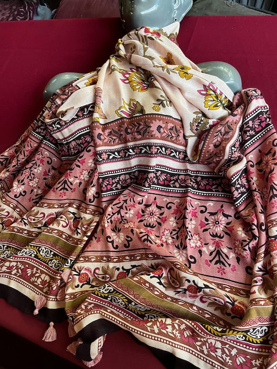 Red Scarf, Paisley Scarf, Print Scarf, Large Print Scarf, Sophisticated Scarf, Fashion Scarf, Boho Scarf, Multicolor Scarf, Big Scarf