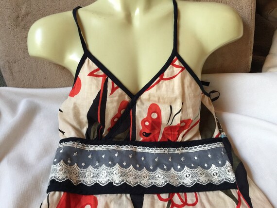 India Dress, Halter Sleeveless Spaghetti Strap Cot