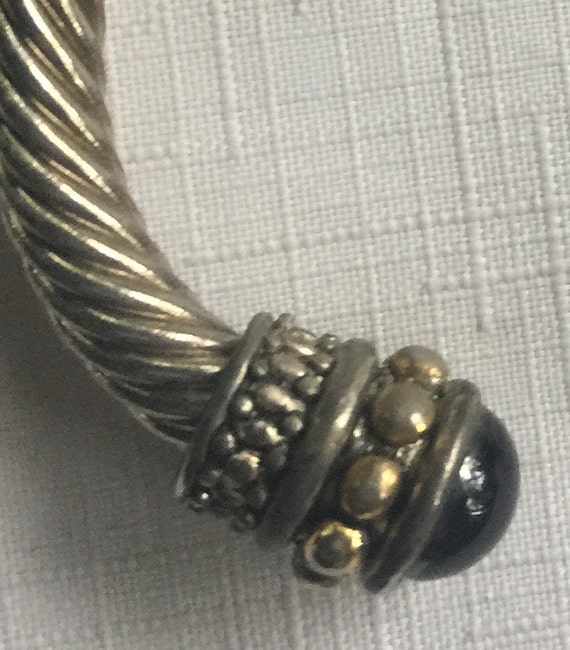 Silver Cuff Bracelet, Ethnic Bracelet, Swirl Brac… - image 4