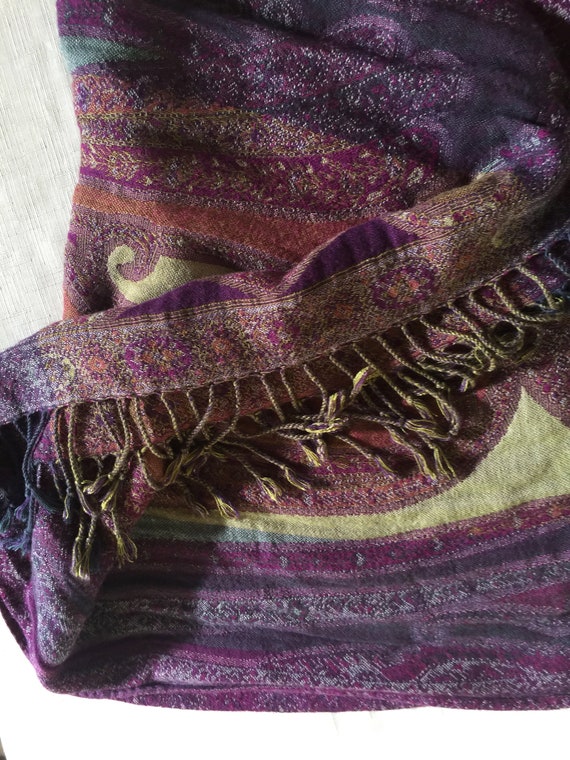 Purple Scarf, Cranberry Scarf, Wine Scarf, Purple… - image 3