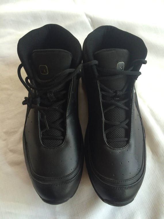 black athletic boots