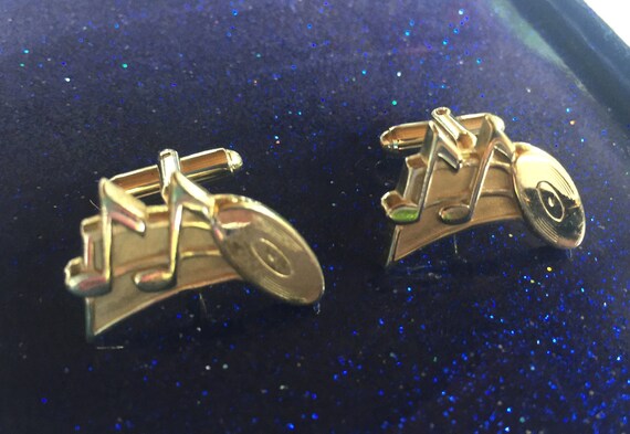 Music Cufflink, Album Cufflink, Music Note Cufflink, Music Men Jewelry, Record Cufflink, Retro Music Cufflink, Music Lover, Musician Gift