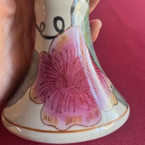 Ceramic Candlestick, Tall Candleholder, Ceramic Candleholder, Painted Candleholder, Floral Candleholder, Water Lily Decor, Flower Candle