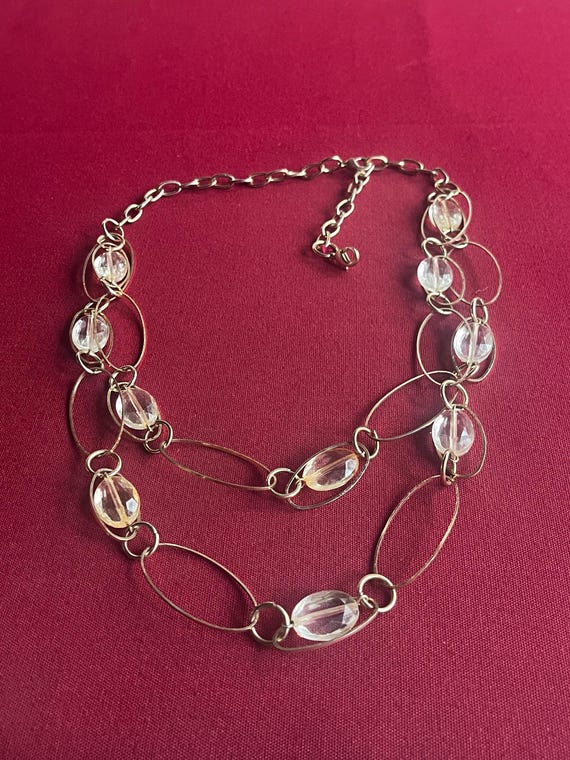 Clear Bead Necklace, Clear Stone Necklace, Rock Necklace, Clear Necklace, Nugget Beads, Transparent Necklace, Clear Bead, Transparent Bead