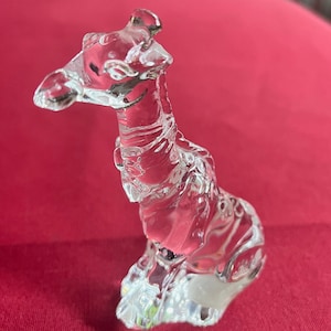 Glas Giraffe, Glas Tier, Kristall Kunst, Knick Knack, Schreibtisch Kunst, Kristall Tier, Giraffe Kunst, Giraffe, Kristall Figur, Kristall Figur