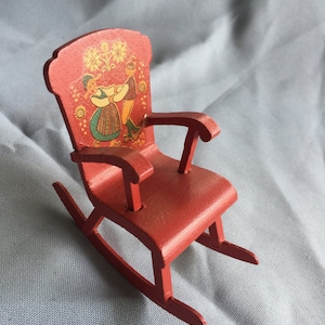 Dollhouse Chair, Doll House Chair, Doll Rocking Chair, Mini Rocking Chair, Dollhouse Rocker, Mini Rocker, Doll House Rocker, Mini Rocker