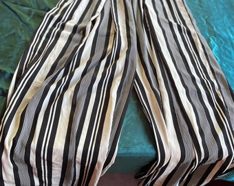 Baggy Pants, Retro Baggie Pant, High Waist Pant, Striped Pants, Stripe Slacks, Wide Leg Pant, Classic Baggy Pant, Palazzo Pant, Loose Pants