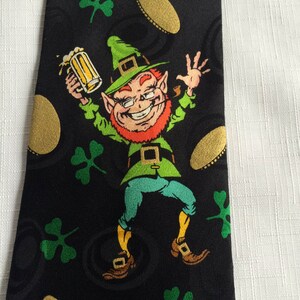 Novelty Necktie, Shamrock Necktie, Irish Gift, Beer Tie, Martial Arts, Karate Tie, Patricks Day Necktie, Irish Necktie, Leprechaun Necktie, image 6