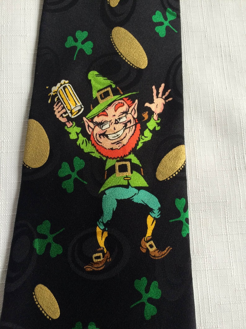 Cravate fantaisie, cravate trèfle, cadeau irlandais, cravate bière, arts martiaux, cravate karaté, cravate de la Saint-Patrick, cravate irlandaise, cravate lutin, image 6