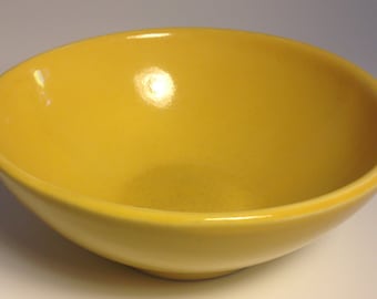 Coors Bowl, California Pottery Serving Bowl Yellow Vintage Dishware Soup Cereal Bowl, Art Deco Ceramic Serving Dishes Original Gourmet Retro