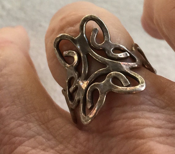 Silver Ring, Lattice Ring, Silver Lattice Ring, H… - image 8