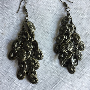 Kinetic Earring, Metal Kinetic Earring, Metal Earring, Jangly Metal Earring, Kinetic Metal Earring, Metal Dangle, Heavy Metal Earring