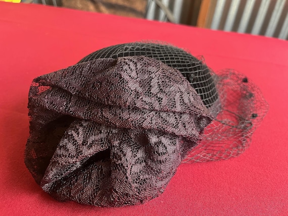 Ladies Hat, Designer Hat, 40s Hat, Italy Hat, Fea… - image 3