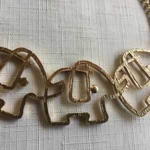 Elephant Pendant, Elephant Necklace, Elephant Jewelry, Elephant Bib, 80 Bib Necklace, 80 Necklace, 90s Necklace, Animal Bib, Animal Necklace image 9
