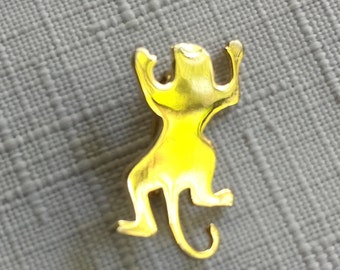 Affe Pin, Affe Pin, Affe Anstecknadel, Affe Anstecknadel, Affe Brosche, Metall Affe Pin, kleiner Affe, kleine Brosche, kleiner Gold Pin, kleine Gold Brosche