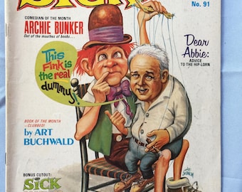 All in the family, Archie Bunker, 70s Satire, Hippie Magazine, 70s Magazine, Humor Magazine, Humor Publication, Satire Magazine, 70 Ephemera