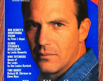 Kevin Costner Cover, Kevin Costner, Movie Star Cover, Vanity Fair, Celebrity Cover, American Magazine, 90s Magazine, Kevin Costner Photo
