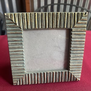 Metal Picture Frame, Metal Frame, Small Photo Frame, Tabletop Frame, Desk Frame, Art Deco Frame, Small Frame, Ceramic Frame, Square Frame