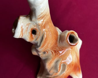 Unikalny wazon, wazon w kształcie drzewa, wazon leśny, wazon rzemieślniczy, rustykalny wazon, wazon ceramiczny, wazon z kory, wazon z pnia drzewa, wazon organiczny, wazon boho, wazon w kształcie drzewa