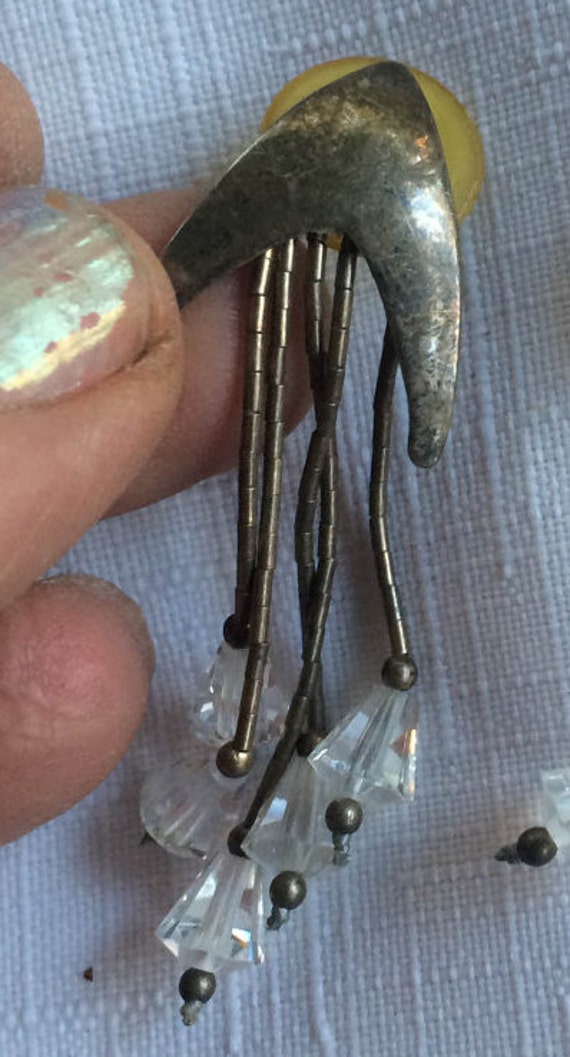 Rustic Crystal Earring, Crystal Earring, Distress… - image 3