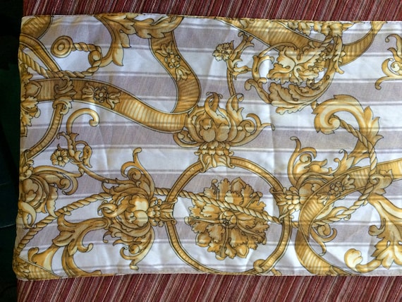 Gold Scarf, Scroll Scarf, Italy Scarf, 60 Scarf, … - image 4