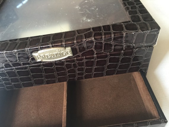 Brown Jewelry Box, Unisex Jewelry Box, Modern Jewe