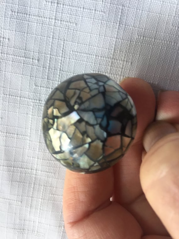 Boho Ring, Adjustable Ring, Beach RIng, Abalone R… - image 1